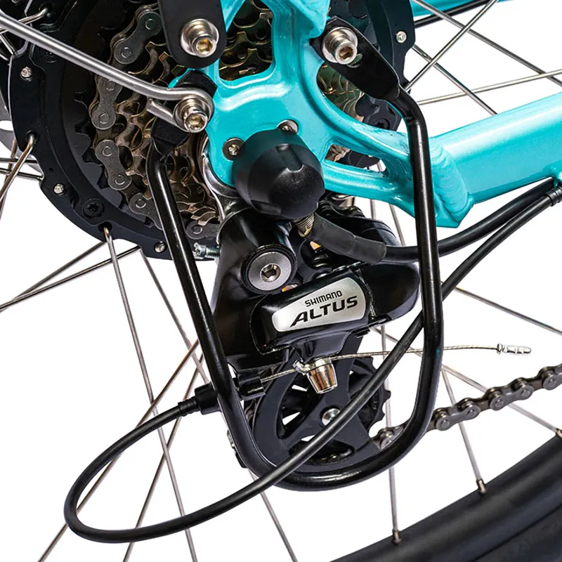 Ampere Deluxe Step Through 700c Wheel Electric Bike Blue-9